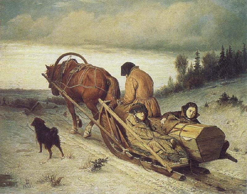 Vasily Perov The Last Farewell oil painting image